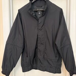 Dryjoys By Footjoy Jacket Mens Small Black Rain Full Zip Golf Zip Sleeves